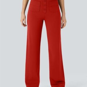 HALARA Red Straight Leg Women's Pants